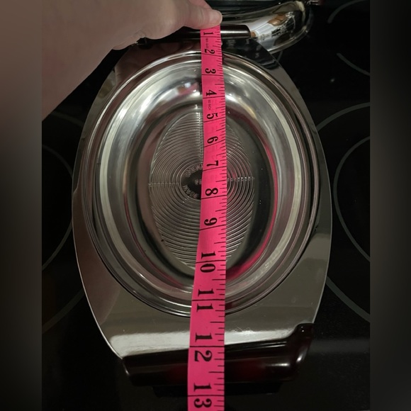 Glo Hill Canada Metal SS Serving Tray With Cherry Red Bakelite Handles - Picture 15 of 16